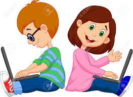 Image result for kids on technology cartoon