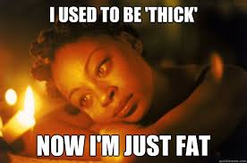 I used to be &#39;thick&#39; Now I&#39;m just fat - Black Girl Problems ... via Relatably.com