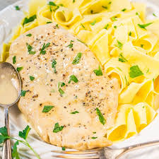 Chicken with Mustard Cream Sauce and Pasta - Averie Cooks