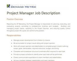 Image of Project Manager job description