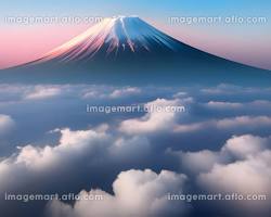 富士山と雲海のイラストのイメージ