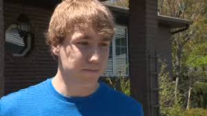 Glenn Jarvis admits an online ad selling Nathan MacKinnon&#39;s Grade 3 spelling test was a hoax. (CTV Atlantic) - image