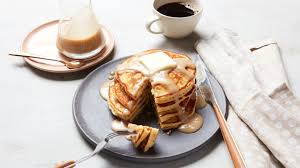 Sour-Cream Pancakes With Sour-Cream Maple Syrup Recipe ...