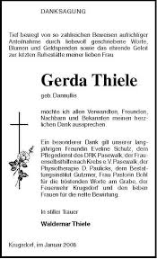 Gerda Thiele-geb. Dannullis-mö | Nordkurier Anzeigen - 005801062701