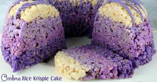 Ombre Rice Krispie Cake - Two Sisters
