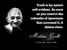 Mahatma Gandhi quotes | Truth is by nature self-evident. As soon via Relatably.com
