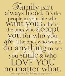 via Family isn&#39;t always blood, it&#39;s the people... - Tumblr Quotes ... via Relatably.com