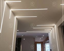 Image of لاین نوری بدون کناف در سقف پذیرایی