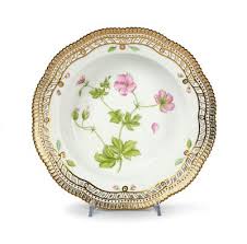 Flora Danica Bowl “Geranium palustre L.” - Furniture, Porcelain ...