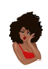Image result for cartoon black women with natural hair