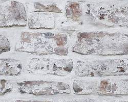 Image of Rustic whitewashed brick wallpaper