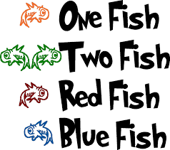 Quote-dr. seuss-One fish two fish red fish blue fish with fish-special buy any 2 quotes and get a 3rd quote free of equal or lesser value. - il_fullxfull.287790407