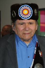 Dennis Banks, Co-founder of the American Indian Movement, 2012 at NMSU. (Cheryl Howard/Borderzine.com) - IMG_8953