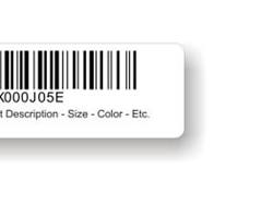 Image of ASIN label on a product