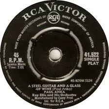 Image result for a steel guitar and a glass of wine paul anka rca 45