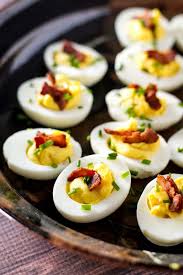 Deviled Eggs with Bacon & Chives - Girl Gone Gourmet