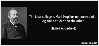The ideal college is Mark Hopkins on one end of a log and a ... via Relatably.com
