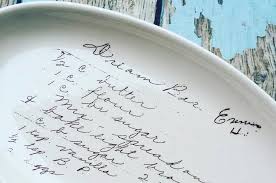 Instant heirlooms: custom ceramic plates fired with handwritten ...