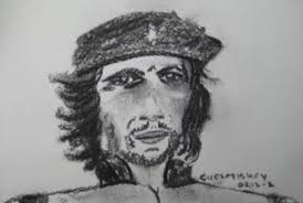 Che - Charcoal by Roger Cummiskey - Che - Charcoal Drawing - Che - Charcoal Fine Art Prints and Posters for Sale - che--charcoal-roger-cummiskey