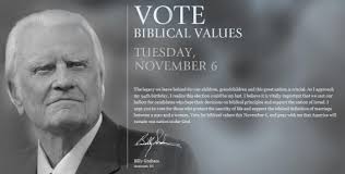 In the heart of one of the nation&#39;s most contested states, newspaper readers awoke Sunday to a full-page plea from America&#39;s most famous evangelist to vote ... - billy-graham-letter-e1350931799437