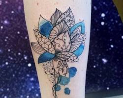 Geometric or abstract tattoos wildflower