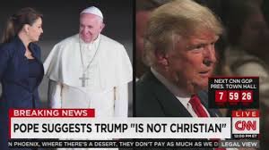 Image result for the pope on trump